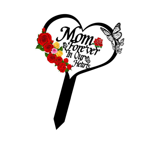 Heart Shaped Memorial Plaque Replacement For Parent-Mother