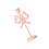Bowknot Iron Taper Candle Holders Candlestick Holders-Pink L 1