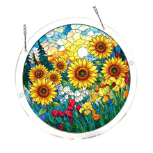 Bloemthema glas-in-lood hangend ornament voor-28