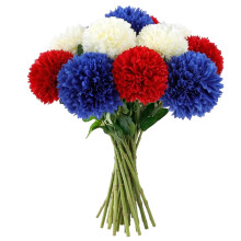12 stuks realistische zijden chrysant bal met buigbare