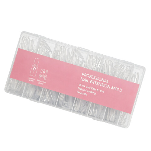 240Pcs Professional Sandwich Nail Double Forms For-Short square