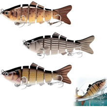 (3pcs-A, -) Pinta heiluttava kalastus viehe koukuilla, kelluva plopper bassolle ja hauelle