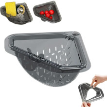 (1pc, -) Magnetischer Eckspülen-Sieb, Ablaufkorb mit Schwammhalter