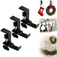 (Black, 6 Pieces) Verstellbare bohrfreie Kamin Socken & Girlande Hänger, 3 Stück