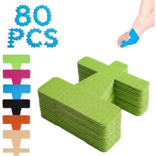 (Green, 80PCS) 40 stuks voorgeknipte bunion corrector tape – kinesiologie voor grote teen pijnverlichting