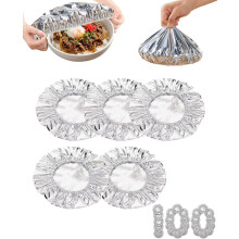 (100PCS, -) 100 Stück Alufolie wärmeerhaltende Abdeckungen, zusammenfaltbare Lebensmittelzelte für Picknick