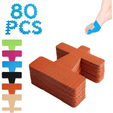 (Orange, 80PCS) 40 stuks voorgeknipte bunion corrector tape – kinesiologie voor grote teen pijnverlichting