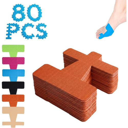 (Orange, 80PCS) ταινία διορθωτή μπουνιον, κινησιολογία - Ανακούφιση μεγάλου δακτύλου