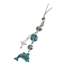 Trendy Dolphin Themed Strap With Lucky Leaf Phone Lanyard For