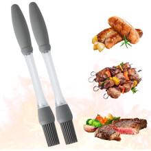 (2PCS, -) 2026 hittebestendige siliconen olieborstel – bestrijkingsborstel voor BBQ