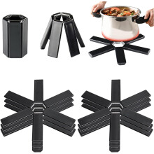 (6pcs, -) Aislante calor plegable 2025, protector ollas sartenes cocina