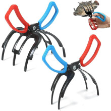 (2 Claw, 2pcs) 3-Krallen Fischgreifer, Metall Fischzange, rutschfester Fischgreifer Werkzeug