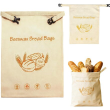 (A-1PCS, -) XL wiederverwendbare Baumwolle Bienenwachs Brotbeutel, natürliche Wachsauskleidung für Frische