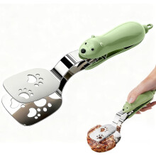 (A, -) 2026 2-in-1 rutschfester Spatelzange, Edelstahl Barbecue Flip Clip