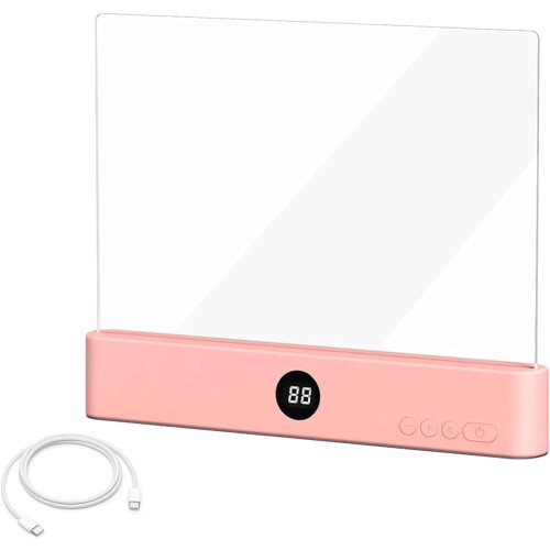 (Pink, -) Έξυπνο φως ανάγνωσης LED, επαναφορτιζόμενο με χρονιστή - Λάμπα βιβλίου