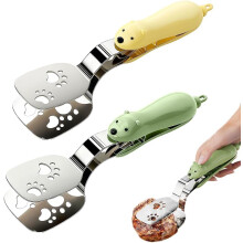 (A+B 2PCS, -) 2026 2-in-1 rutschfester Spatelzange, Edelstahl Barbecue Flip Clip