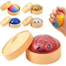 (Pink, -) 4 mingi anti-stres squishy, TPR moale – Set cadou relaxare