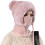 (Pink, -) Σκούφος balaclava 3 σε 1, ζεστό κασκόλ μάσκας - Χειμερινό 1