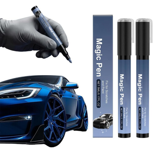 (2pcs, -) Magic Car Scratch Remover Pen, Portable Universal Touch Up Paint