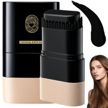 (Black, -) 2025 2-in-1 haarverfstift – waterdichte grijze haar touch-up kam