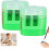 (Green 2pcs, -) Ξύστρα μολυβιού με δύο τρύπες, συμπαγής - Για παιδιά 1