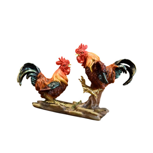 Hahn-Figuren, Harz-Huhn-Figuren, Statuen,-3