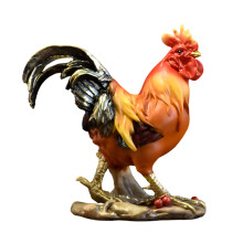 Resin Rooster Figurine,Chicken Statue Fengshui Good Luck-1