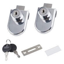 2Pcs Glass Cabinet Lock with Keys Shopping Mall Counter Display