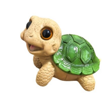Resin Tortoise Figurine Turtles Statues Ornament for Home-Green