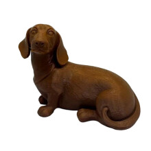 3D Printed Dog Sculptures Handmade Dachshunds-Dark Brown