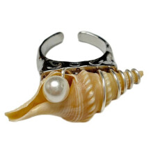 Trendy Seashells Snail Ring Retro Bohemian Design Alloy-C