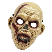 Realistische Horrormaske mit Totenkopf- und Blut-Design.