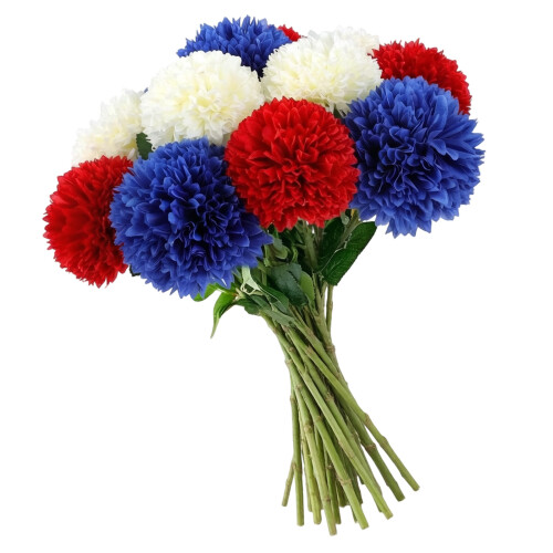 12Pcs Artificial Chrysanthemum Flower Independence Day Flower