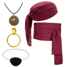 Pirate Costume Accessories Medieval Renaissances Pirate-Claret