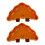 2PCS Miniature Ceramic Food Container For-triangular bread 1