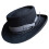 Stage Performances Hat Sweatproof Hat Fisherman-black gray bow 1