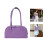 Sac à main élégant en PU de couleur unie, avec sangle-Rose 3