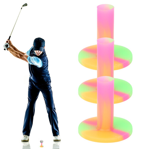 Colourful Rubber Golf Tees – 3 Pack, Lightweight 1