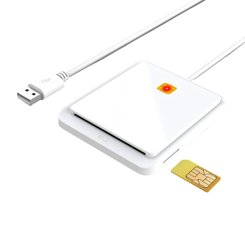 Tragbarer intelligenter USB 2.0-Kartenleser für-Weiß