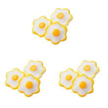 60Pièces Œufs Frits Résine Pour Bricolage Ornements Et Jouets