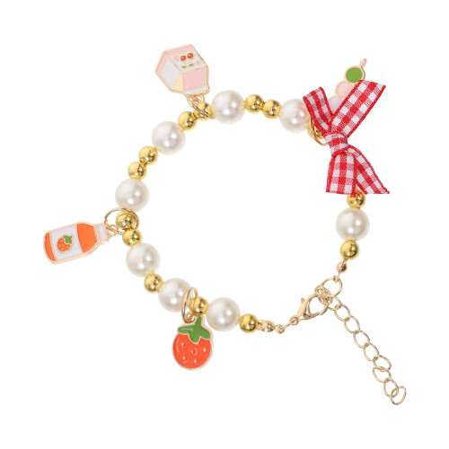 Collier Chat Perles Ajustable Résine Tissu Décoration Colorée