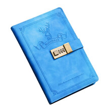 Tagebuch mit Passwortsperre, Notizbuch, Hardcover,-Marineblau