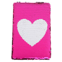 1Grand Carnet À Couverture Rigide En Papier Rose À Sequins Pour Élèves