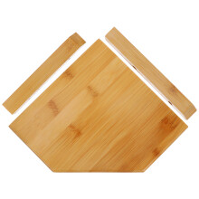 1Étagère Murale En Bois De Bambou Pour Coin, Rangement Multi-Usages