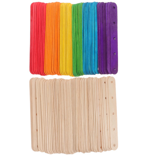 1000Pièces Bâtonnets En Bois Colorés Pour DIY Multicolores