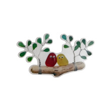Handgefertigte farbige Vogel-Wanddekoration,-2 Regenbogenvögel