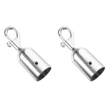 2Pièces Crochets Métal Argentés Pour Corde De Stanchions