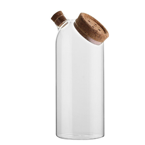 4Conservateurs Verre Bois Pour Aliments Secs Usage Maison