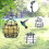 Easy Installation Bird Feeder Hanging Birdcage Shaped Large-8P 2