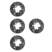 4Pièces Capuchons Argenté Pour Bougies Design Creux